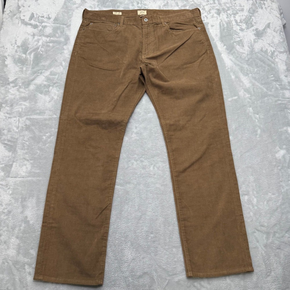 J.Crew Corduroy Pants Mens 38x32 Brown 770 Straight Fit G7137 Stretch Casual